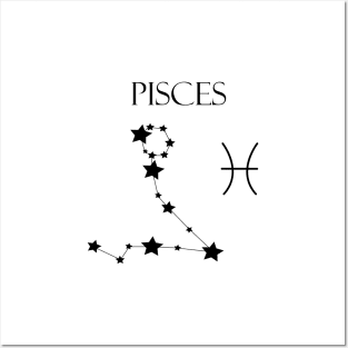 Pisces Zodiac Horoscope Constellation Sign Posters and Art